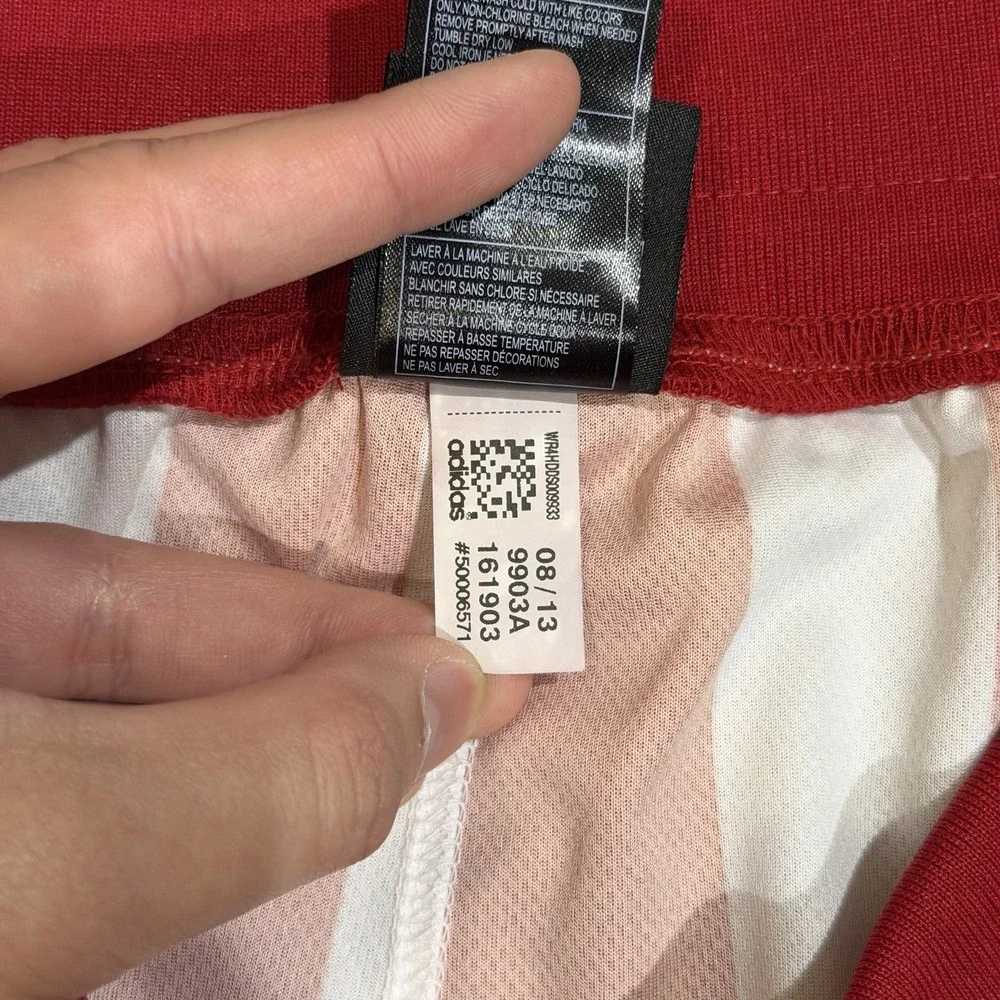 2013 Adidas Indiana University IU Mens L Candy Striped Tearaway Basketball Pants
